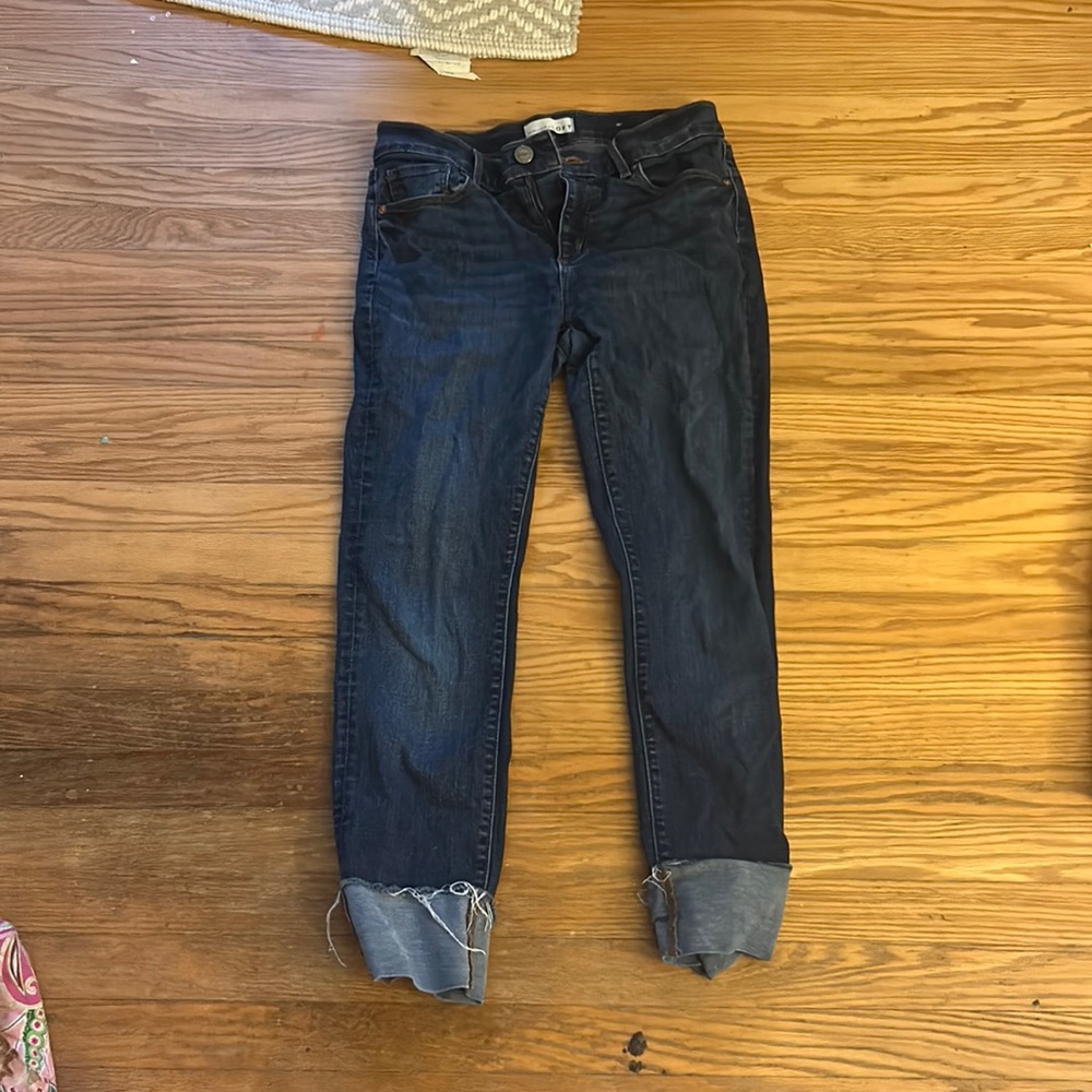 Ann Taylor Loft size 8 dark wash jeans with cuffs